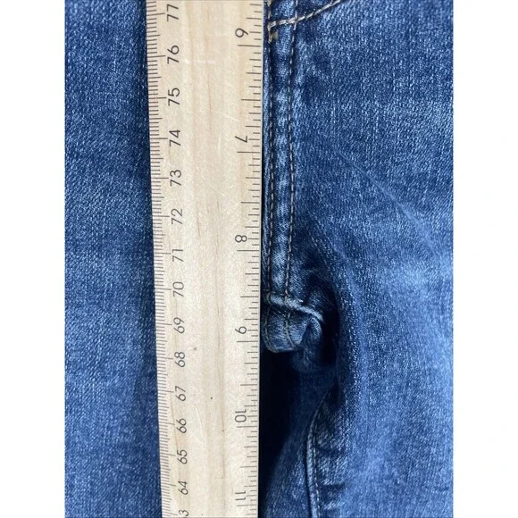 Lucky Brand Bermuda Jean Shorts Womens 31 x 6.5 The Roll Up Dark Wash Mid Rise - Picture 4 of 10